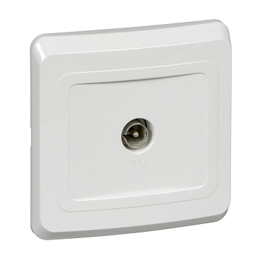 Розетка телевизионная Systeme Electric Этюд встраиваемая белая (TVC-002B)