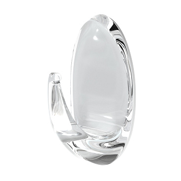 Крючок для ванной Kleber Strong одинарный самоклеящийся пластик прозрачный (3 шт.) (KLE-SG007/9691)