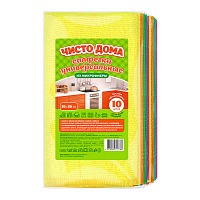 Салфетка микрофибра 30х30 см Чисто Дома (10 шт.)