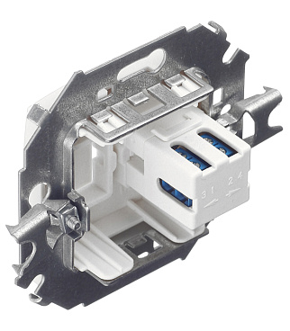 Розетка телефонная Simon 15 встраиваемая белая RJ11 (1591480-030)