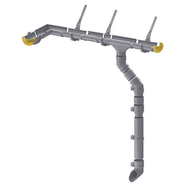 Заглушка желоба пластиковая d120 мм Docke Standard пломбир RAL 9003