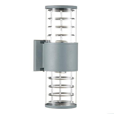 Светильник садово-парковый настенный Feron Техно серый E27 60 Вт IP54 (06299)