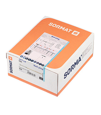 Дюбель-гвоздь Sormat 6x60 мм цилиндрическая манжета нейлон (200 шт.)