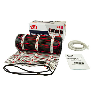 Теплый пол нагревательный мат КМ-200 10 кв.м 200 (2000) Вт