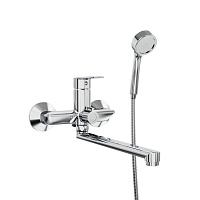 Смеситель для ванны Tokito Kanda хром однорычажный с длинным изливом с лейкой (TOK-KAN-1015)