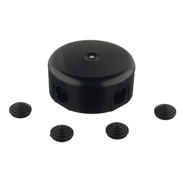 Коробка распределительная Bironi Лизетта накладная черная ретро (B1-522-23-K)