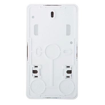 Блок выключатель и розетка Systeme Electric Этюд двухклавишный накладной белый (BPA16-202B)