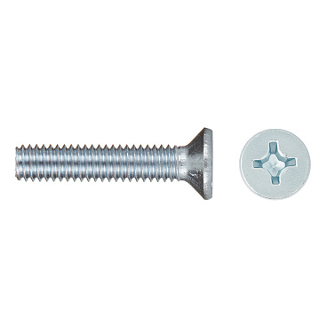 Винт оцинкованный M4x20 мм DIN 965 потайная головка (14 шт.)