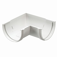 Угол желоба Docke Premium пластиковый d120 мм 90° пломбир RAL 9003