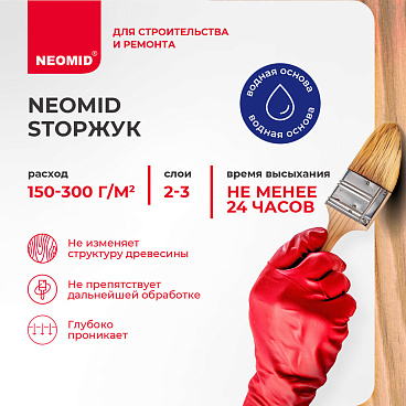 Антисептик Neomid StopЖук для дерева биозащитный концентрат 1:4 1 кг бесцветный