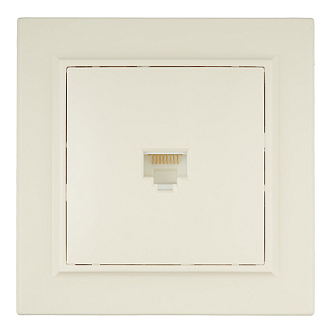 Розетка компьютерная EKF Минск встраиваемая бежевая RJ45 (ERK01-035-20)