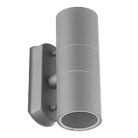 Светильник садово-парковый настенный Feron Техно серый GU10 60 Вт IP44 (11882)