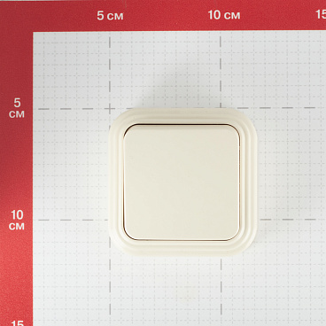 Выключатель Svet одноклавишный накладной бежевый (0603-00031)