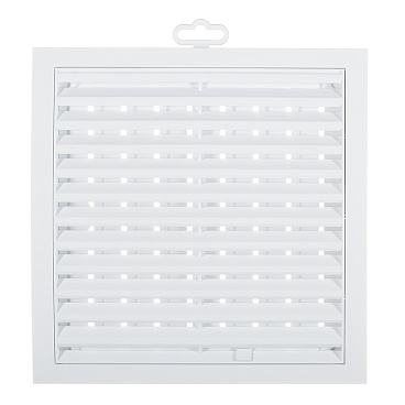 Решетка вентиляционная пластиковая приточно-вытяжная Era РРП 250х250 мм регулируемая белая