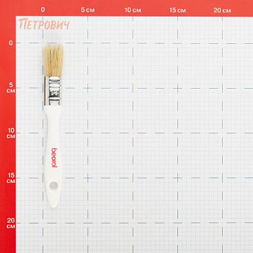 Кисть плоская смешанная щетина пластиковая ручка Beorol Universal 20х15 мм для эмалей и лаков на любой основе