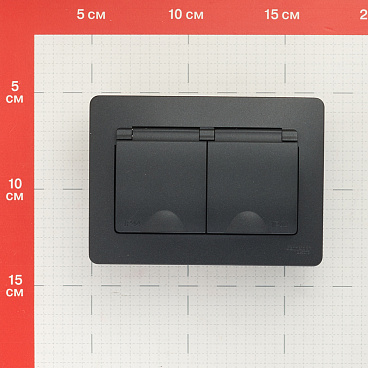 Розетка Systeme Electric Blanca встраиваемая антрацит со шторками (BLNRS441126)