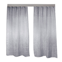 Штора тафта серая 135х260 см Casa Conforte Тергалет (2 шт.) (6178688)