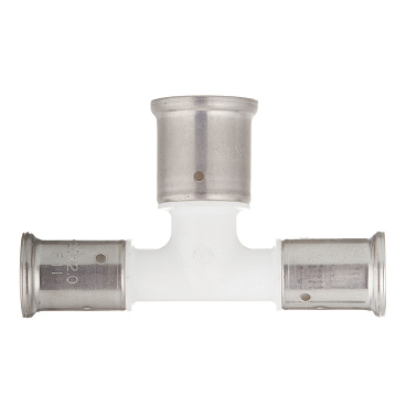 Тройник Henco (12PKW-202620) 20(пресс) х 26(пресс) х 20(пресс) PVDF белый