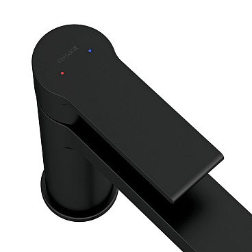 Смеситель для раковины высокий Cersanit Brasko Black однорычажный черный (63111)