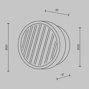 Настенный светильник (бра) Maytoni MOD493WL-L6BSK1