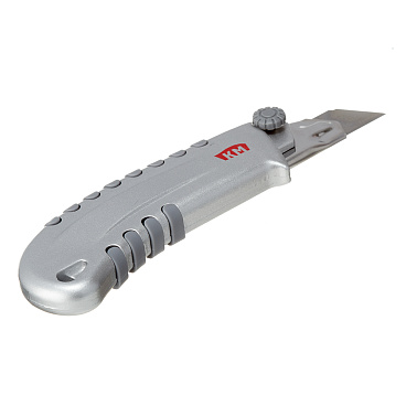 Нож строительный КМ 25 мм с ломающимся лезвием металлический корпус