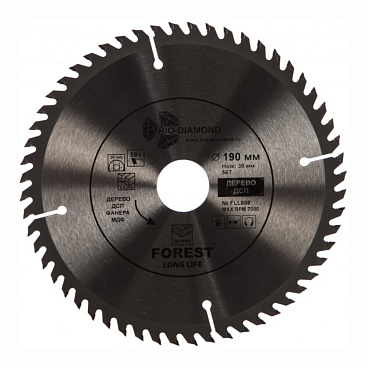 Диск пильный по дереву Trio-Diamond 190х30х1,6 мм 56 зубьев (FLL808)