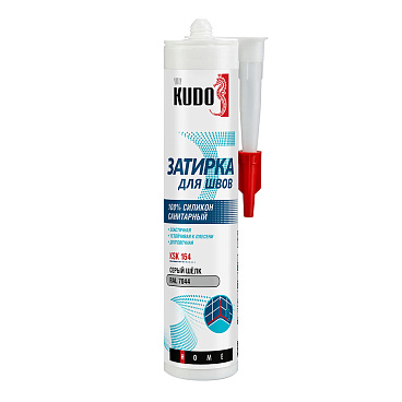 Герметик силиконовый затирка Kudo Home серый шелк RAL 7044 280 мл