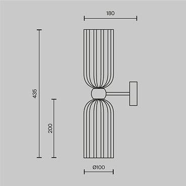Настенный светильник (бра) Maytoni MOD302WL-02GR