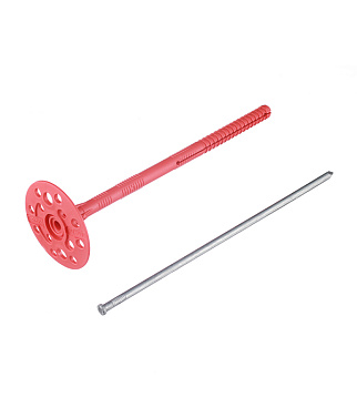 Дюбель для теплоизоляции Tech-Krep 10х200 мм металлический гвоздь (40 шт.)