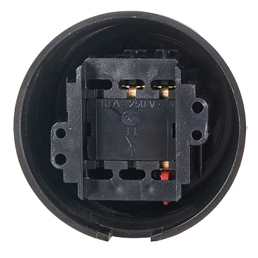 Выключатель Bironi Лизетта одноклавишный накладной черный ретро (B1-201-23)