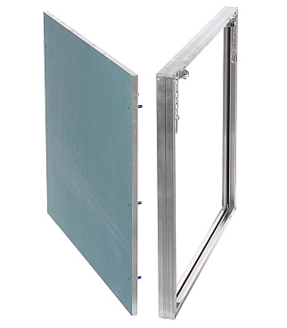 Люк ревизионный под плитку Хаммер Гиппократ-П алюминиевый 600х600 мм скрытый нажимной