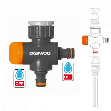 Разветвитель 3/4х1 для шланга Daewoo пластиковый (DWC 1219)