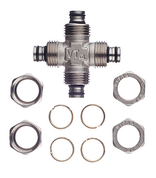 Крестовина VALTEC (VTm.341.N.161616) 16 обж(ц) х 16 обж(ц) х 16 обж(ц) х 16 обж(ц)