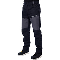 Брюки рабочие Brodeks KS334 50 рост 176-182 см серо-черные