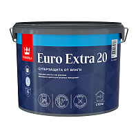 Краска моющаяся Tikkurila/Tikkivala Euro Extra 20 база А белая 9 л