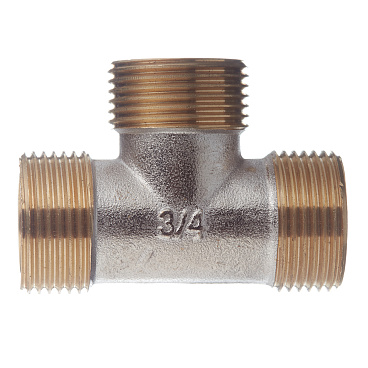 Тройник 3/4 НР(ш) х 3/4 НР(ш) х 3/4 НР(ш) латунный