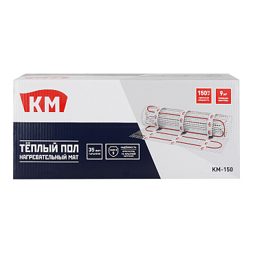 Теплый пол нагревательный мат КМ-150 9 кв.м 150 (1350) Вт