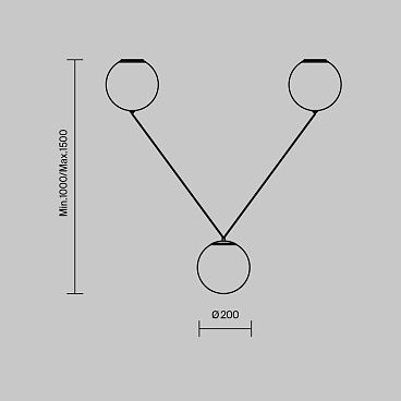 Подвесной светильник Maytoni MOD427PL-L30B3K