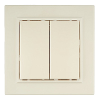 Выключатель EKF Минск двухклавишный встраиваемый бежевый (ERV10-023-20)