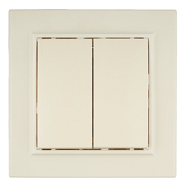 Выключатель EKF Минск двухклавишный встраиваемый бежевый (ERV10-023-20)