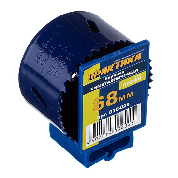 Коронка биметаллическая Практика (036-025) универсальная d68 мм