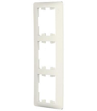 Рамка Systeme Electric Glossa трехместная белая (GSL000103)