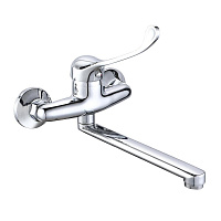 Смеситель для кухни РМС хром с поворотным изливом локтевой (РМС-Л1-005(R8))