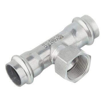 Тройник Valtec (VTi.932.I.220522) 22 мм х 3/4 ВР(г) х 22 мм нержавеющая сталь