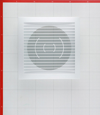 Решетка вентиляционная пластиковая торцевая Era РСФ 170х170 мм с фланцем d125 мм белая