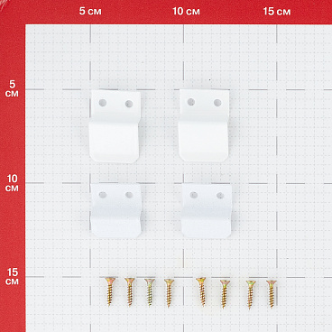 Комплект креплений для москитной сетки "Z" сталь белый
