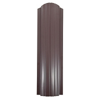 Евроштакетник двухсторонний полукруглый 0,45 мм 105х1800 мм коричневый RAL 8017 фигурный срез