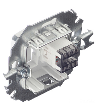 Розетка компьютерная Simon 15 встраиваемая белая RJ45 (1591598-030)