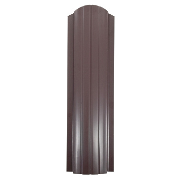 Евроштакетник двухсторонний полукруглый 0,45 мм 105х1800 мм коричневый RAL 8017 фигурный срез