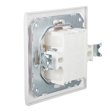 Выключатель Svet одноклавишный встраиваемый белый с подсветкой (SV1001-0008)